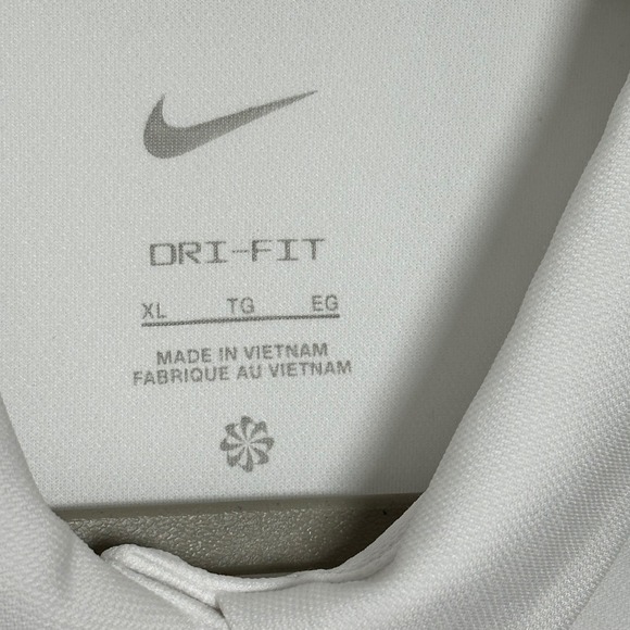 Nike Dri-FIT Women's Golf Polo Shirt XL White Short Sleeve Shirt NWT Performance - Picture 3 of 11